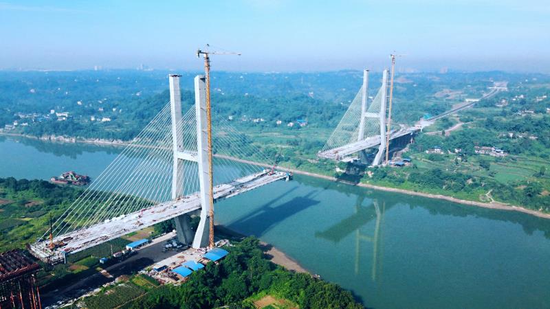 嘉陵江特大桥首个边跨合龙&nbsp;合安高速全线预计今年通车